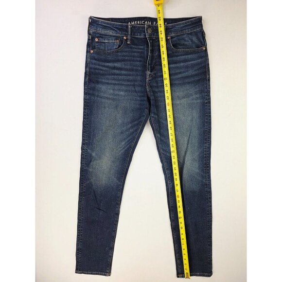 American Eagle Outfitters 32X36 Men Athletic Fit Airflex + Blue Denim Logo Jeans - Picture 8 of 12